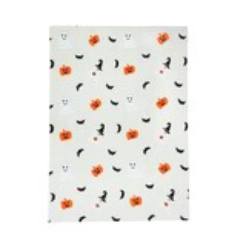 Spooky Village Halloween Characters Flannel Throw Blanket & Ghost Pillow